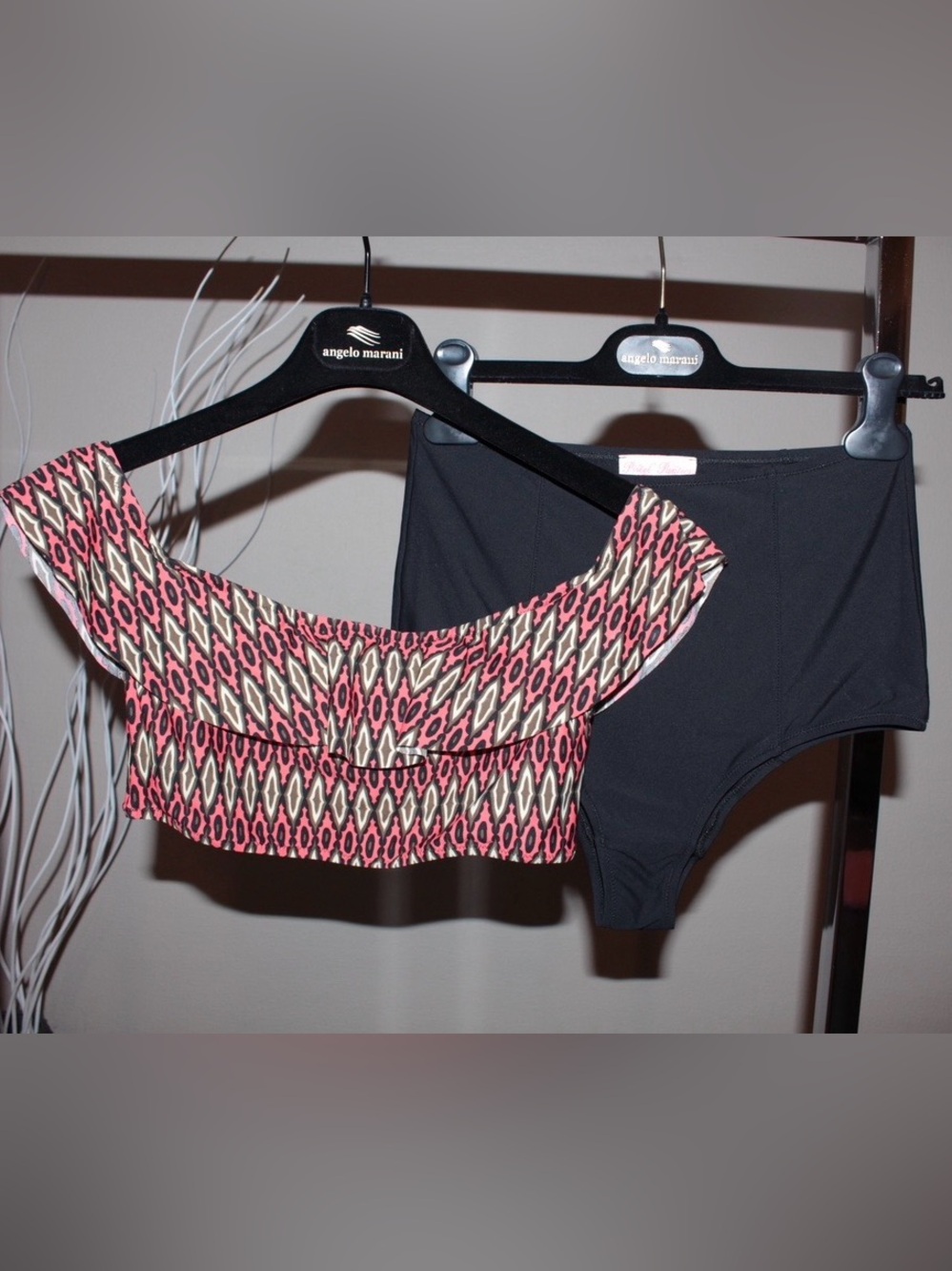 Bold geometric print swimsuite